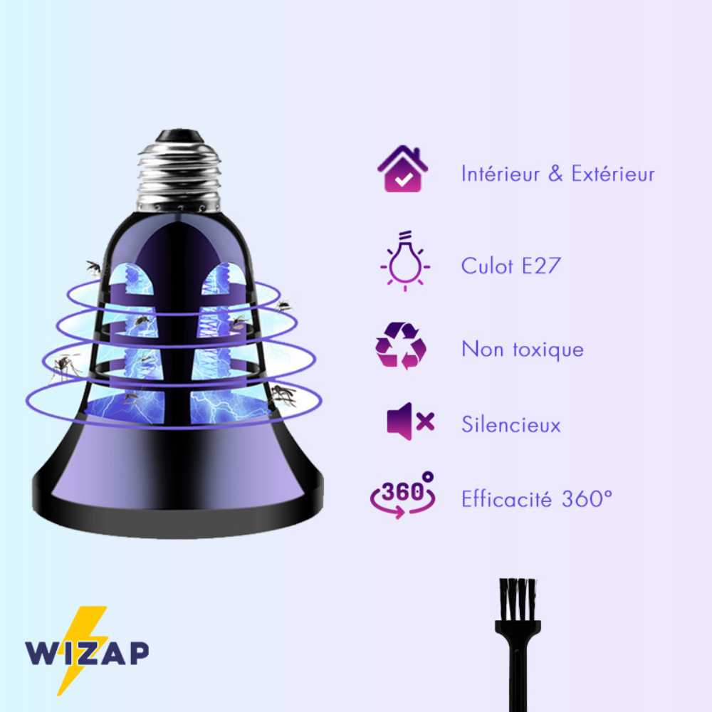 Lampe anti moustique intérieur extérieur à LED Ultra Violet 40m²